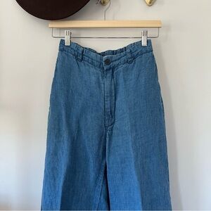 CP Shades Indigo Dyed Linen Twill Polly Pants